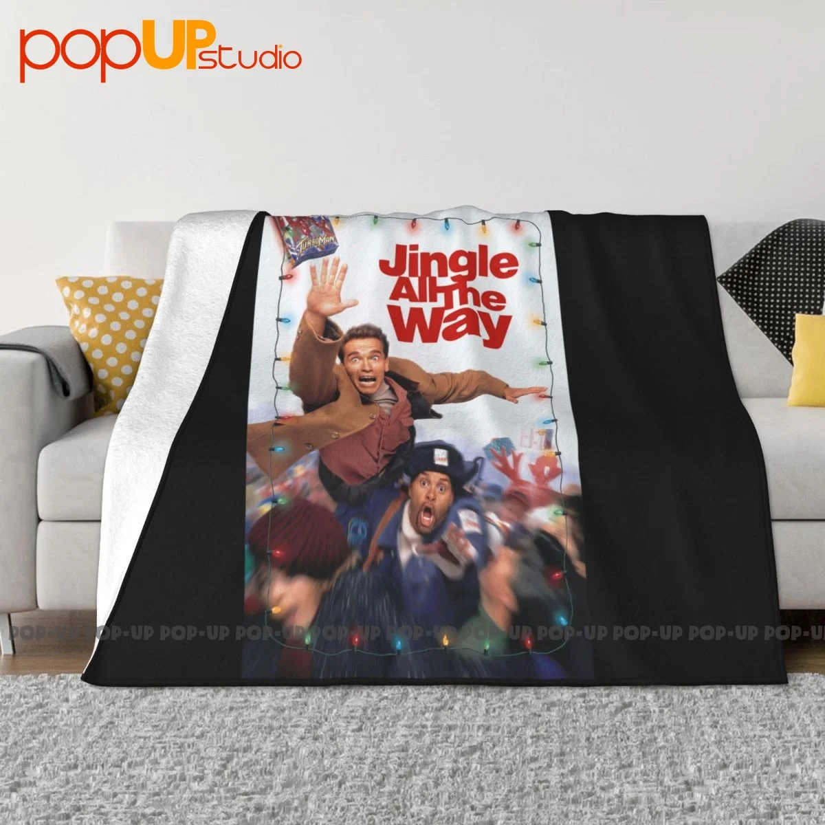 Jingle All The Way Movie Poster Blanket Casual Sofa Bed Ultra-Soft Bedding Supply Home Decotation