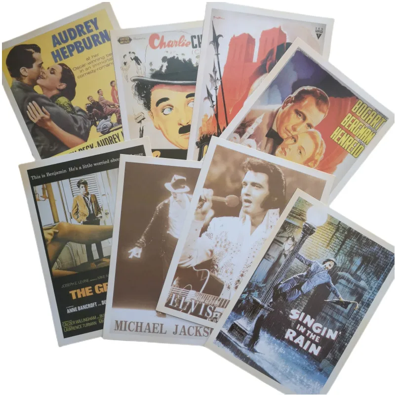 32sheets/lot mix 32 designs Vintage Movie Stars Rock Stars Postcards / Post Card / Greeting Cards