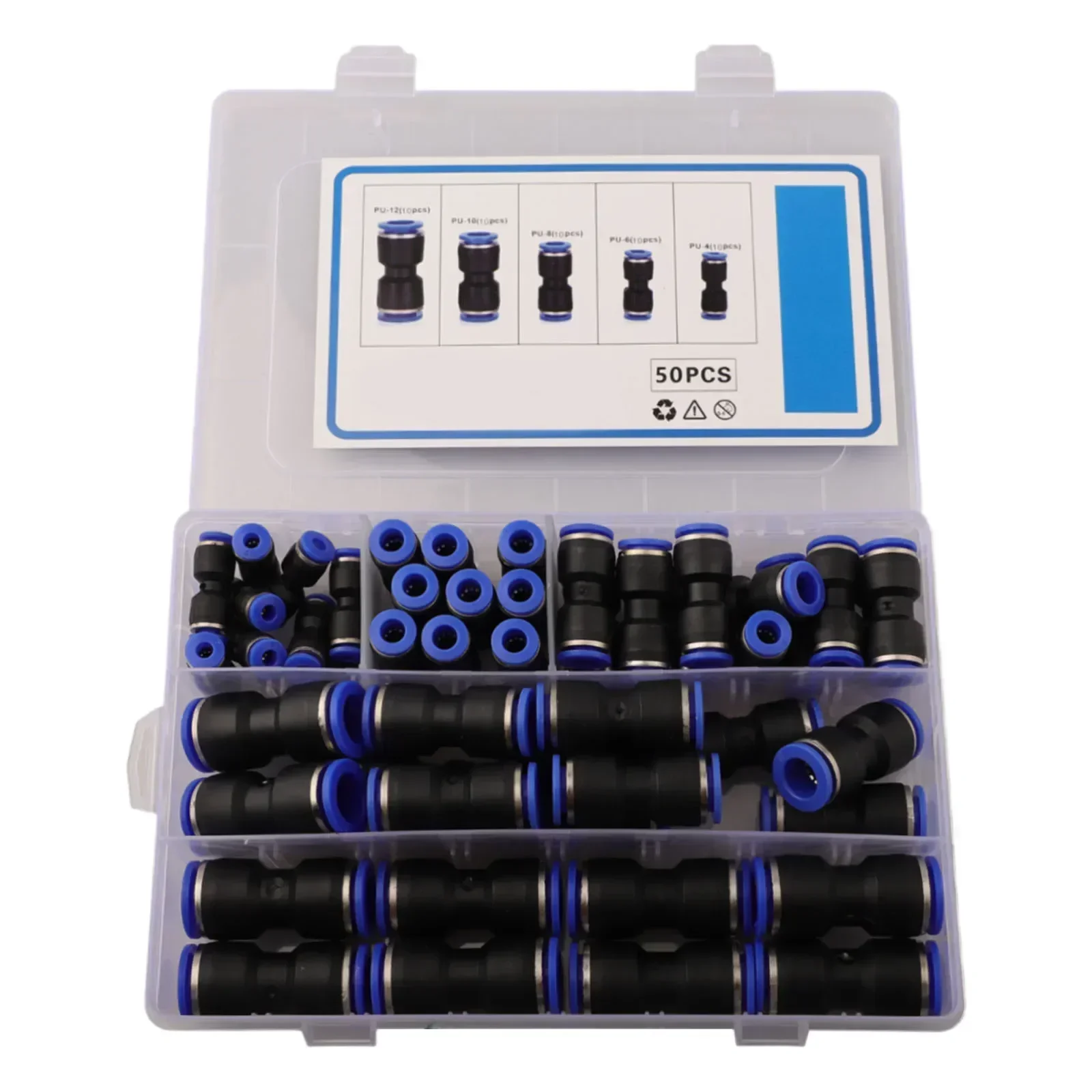 

Automated Production Straight Push Connectors High Pressure Resistant Air Compressor Black High Pressure Resistant Long Term Use