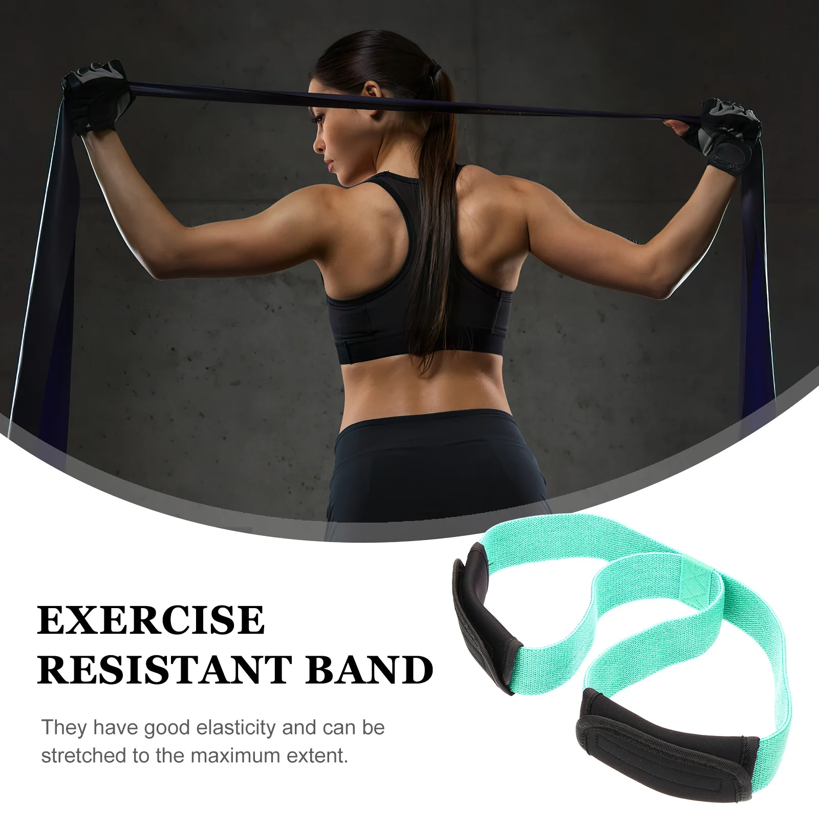 

Elastic Yoga Resistance Band Stretch Strap 8 Shape Workout Bands for Full Body Strengthening and Rehabilitation