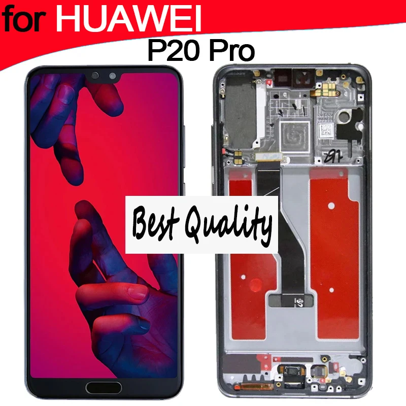 Original High Quality 6.1'' AMOLED LCD with fingerprints for Huawei P20 Pro Touch Screen CLT-L09, CLT-L29 Display