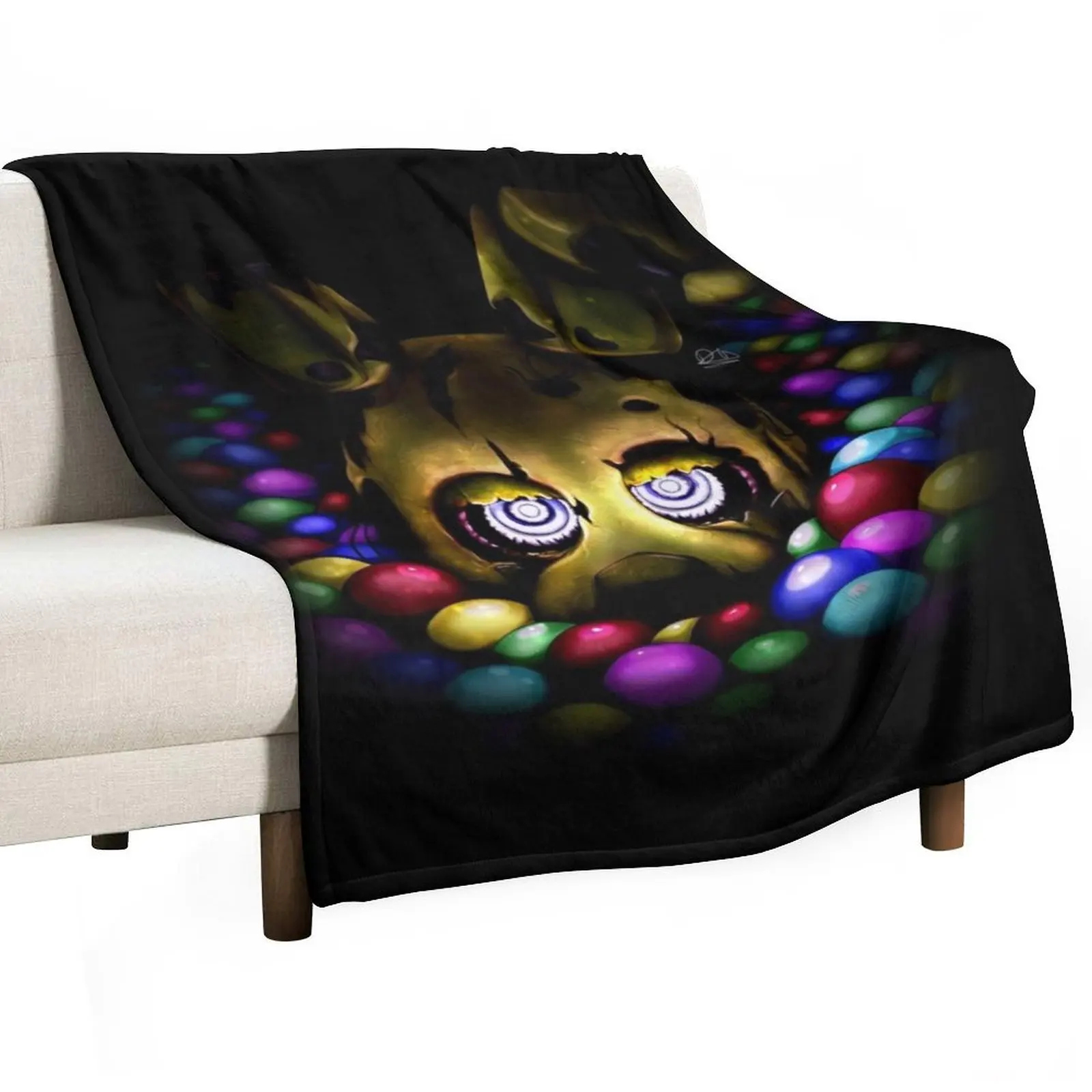 Springtrap - Into The Pit V3 Throw Blanket Thins Quilt Polar Decoratives Blankets