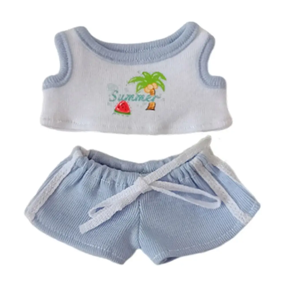 Trendy Solid Color For Labuubu Clothes DIY All-match Doll's Accessories Handmade Plush Stuffed Toy Clothes