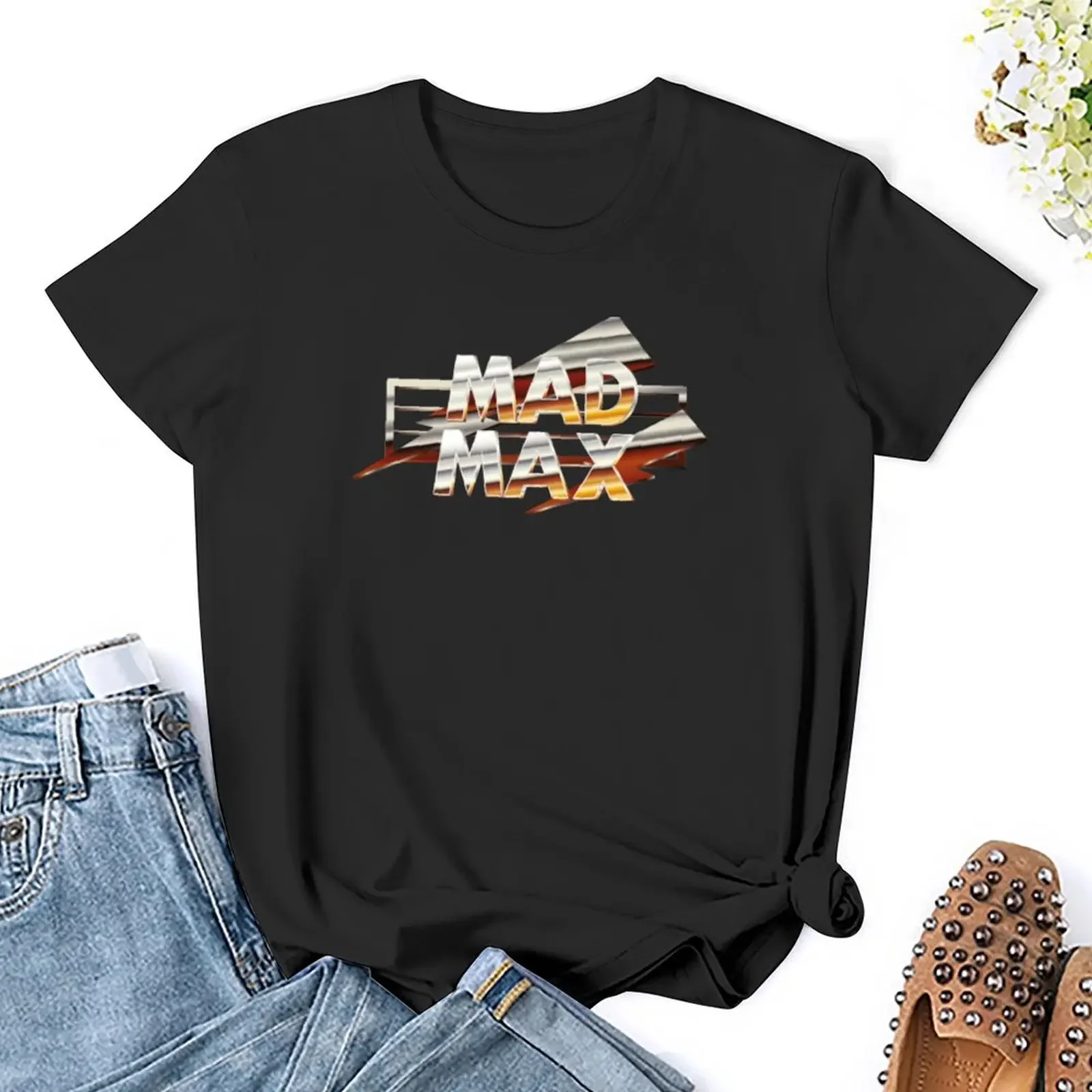 Mad Max 1979, logo T-Shirt, ubrania damskie, koreańskie, modne koszulki z grafiką celną dla kobiet, bawełna