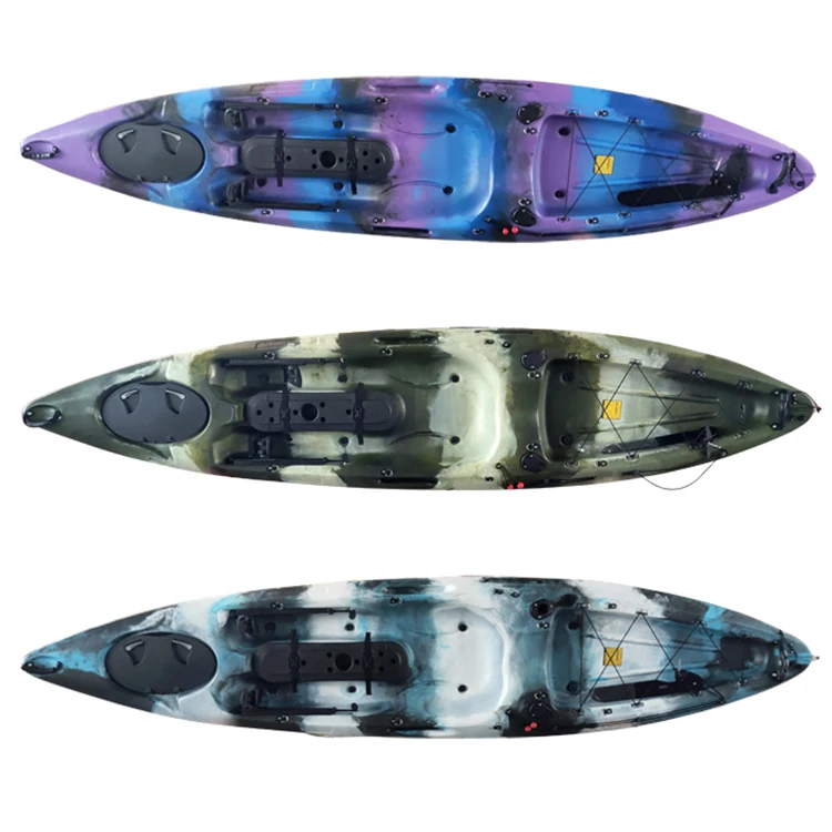 Venta al por mayor, precio bajo, una persona, Pedal Pesc Rigido Doble Kayak a la venta, canoa de pesca, kayaks tándem