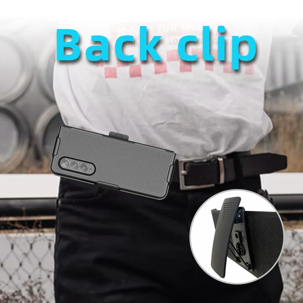 Hard Armor Funda Case for Samsung Galaxy Z Fold 6 5 fold6 Fold4 Fold3 Fold 4 3 Fold5 5G ZFold5 Belt Clip Holster Folding Covers