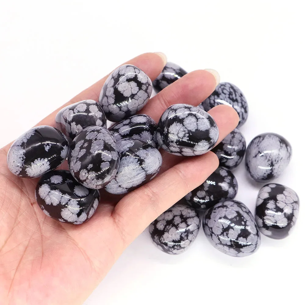 Natural Snowflake Obsidian Tumbled Stone Reiki Healing Crystal Aquarium Mineral Gemstone Decor Home Specimen Gems Ornament Gifts
