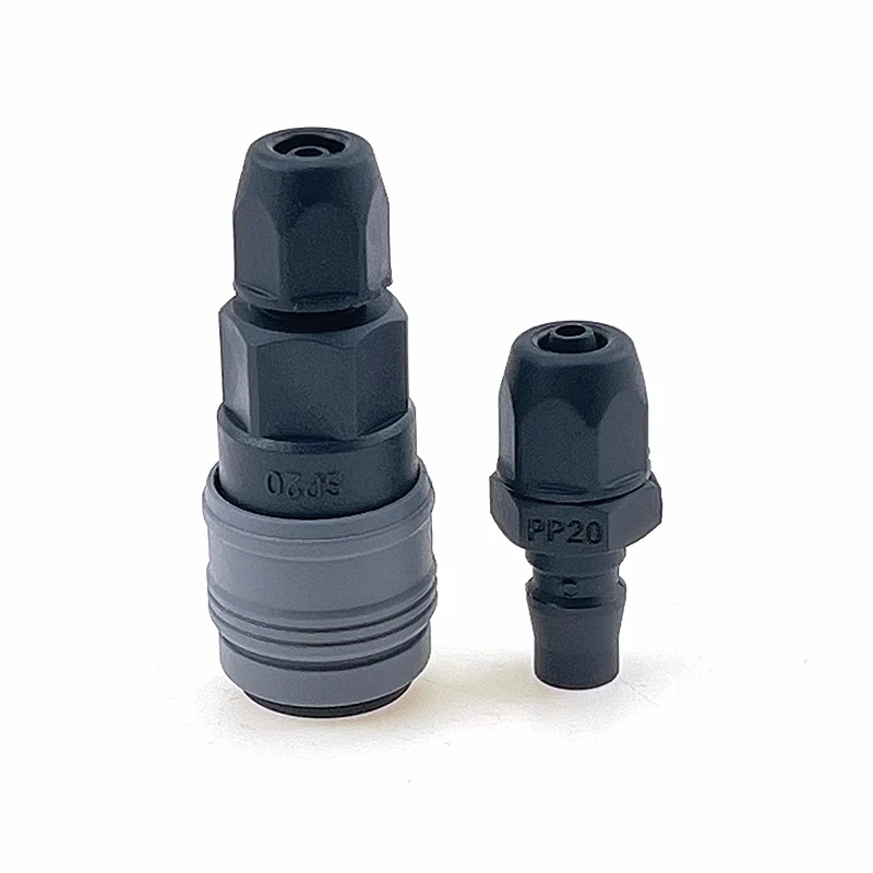 1Pcs Plastic Steel Self locking C type Pneumatic Quick plug Connector PP SP PH SH 20 30 40 Air Pump Air Compressor SMV SMY 1/4