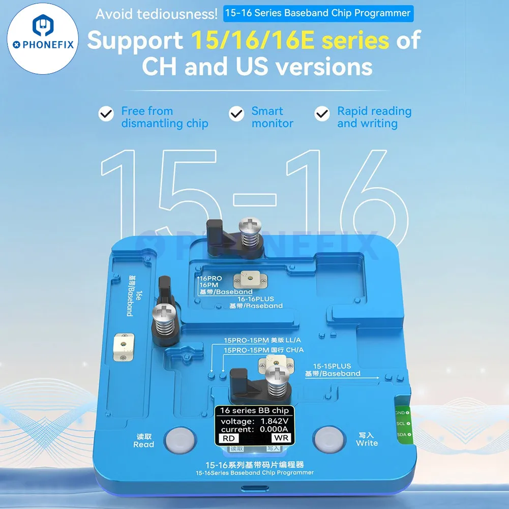 JCID Integrated Chip Programmer Logic Baseband Intel Qualcomm IC Repair JC EEPROM modulo di Non rimozione per iPhone X-14 Pro Max