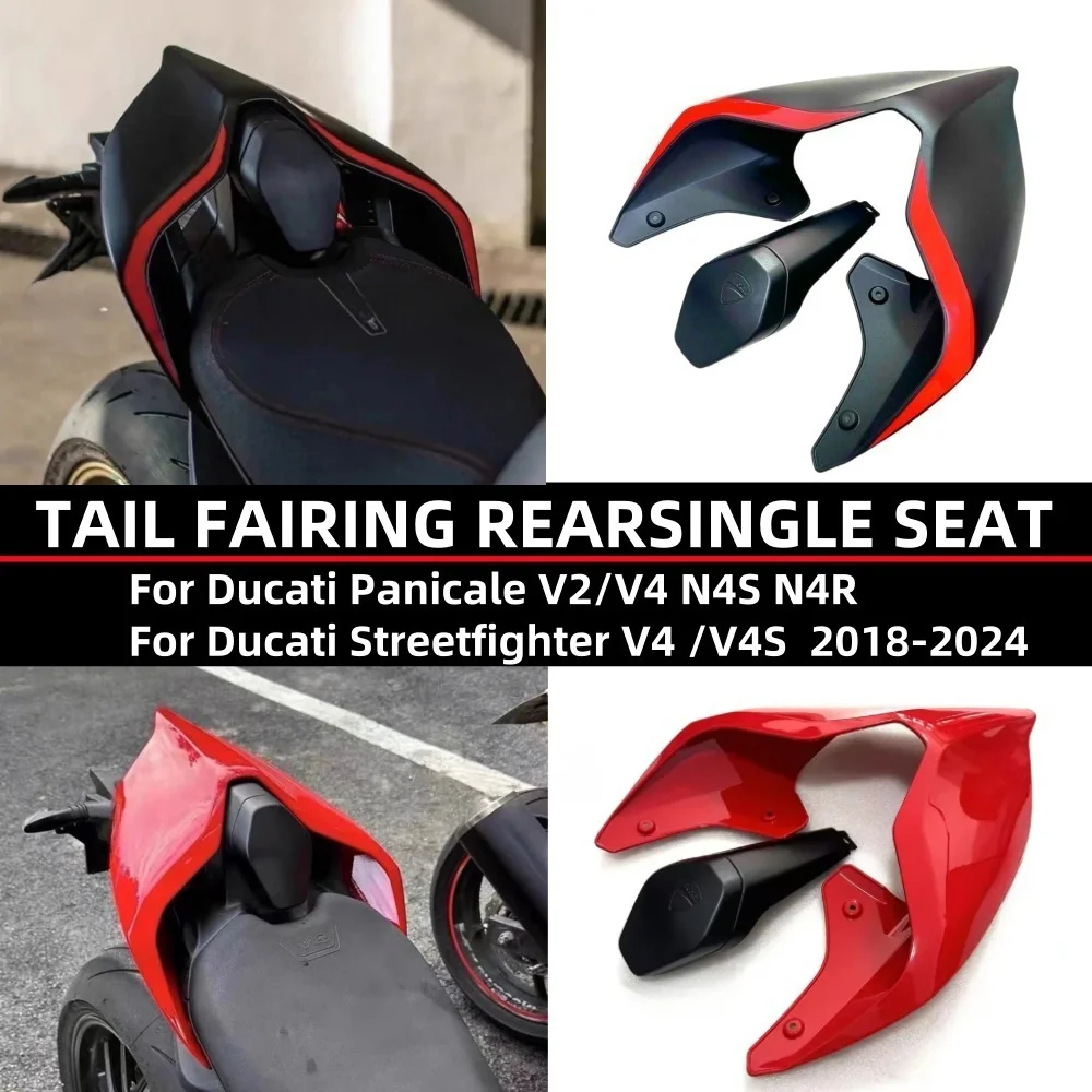 

Motorcycle Accessories For DUCATI Panigale V4/S V4R V2 Rear Tail Fairing Hump Single Seat Cover Streetfighter V4 / V4S 2018-2024