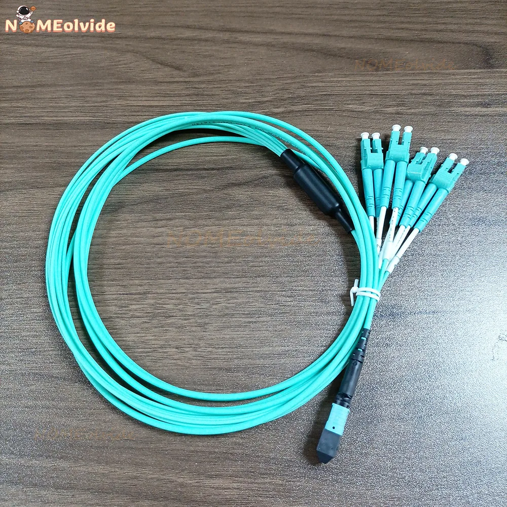 8/12/24 Cores MPO-LC Patch Cord Type A OM3-300 Female MTP-4DLC 6DLC Fiber Breakout 8C 12C 24C OM3 Ftth Jumper