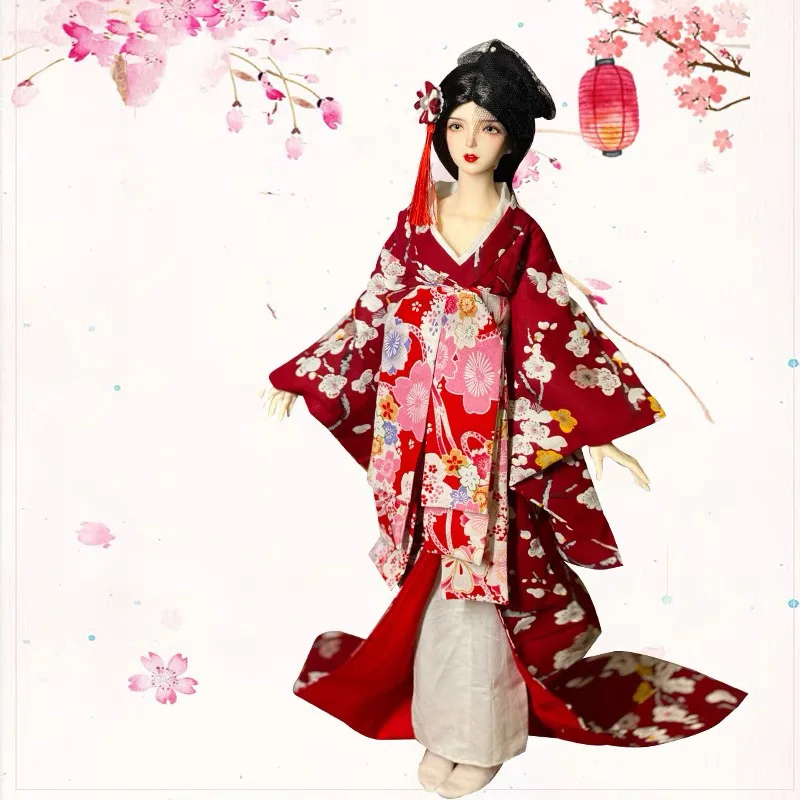 Blyth Barbi 1/8 1/6 1/4 1/3 BJD Ancient Costume JP Trailing Kimono Yukata for BJD/SD ID75 Uncle doll clothes accessories C0452