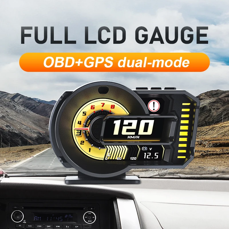 

Автомобильный OBD2 HUD Интеллектуальный тестер GPS Компас Бортовой компьютер Проекционный дисплей Спидометр Высотомер Измеритель наклона Диагностические инструменты