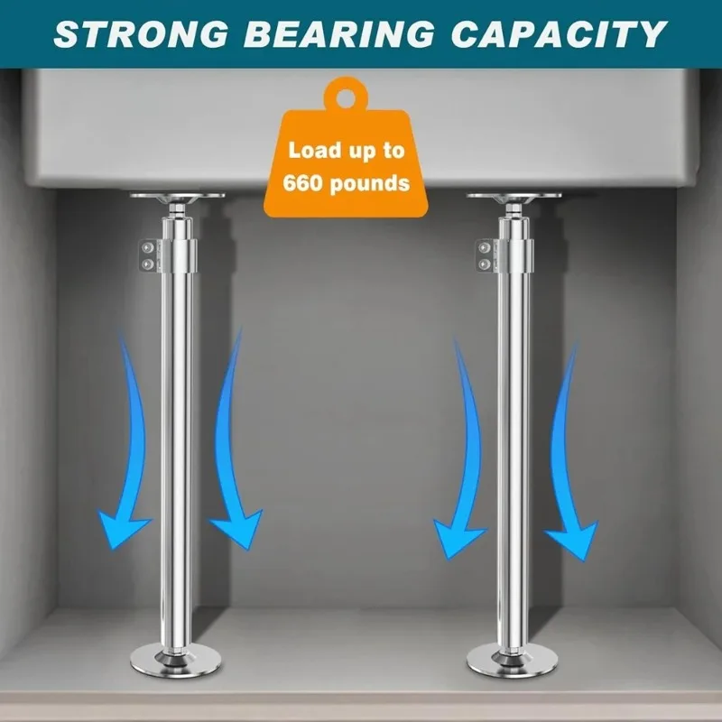 

A76I-Пронштейны для раковины под креплением, опора для раковины под креплением, регулируемая установка ножек раковины из нержавеющей стали для кухни