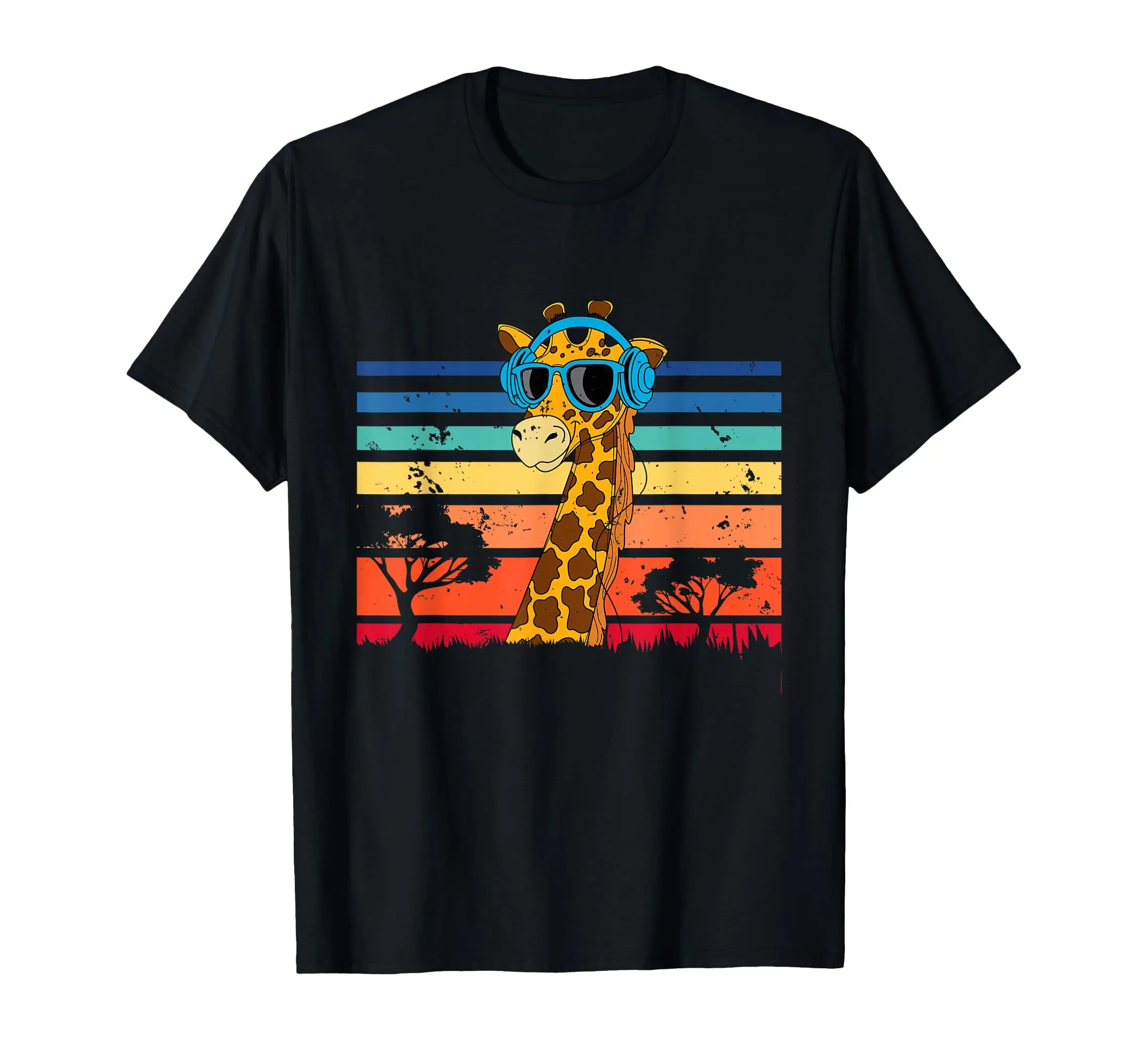 

Giraffe With Sunglasses Giraffe Lover Zoo Animal Wildlife Classic Logo T Shirt and Stickers, Unisex Adult T Shirt Collection