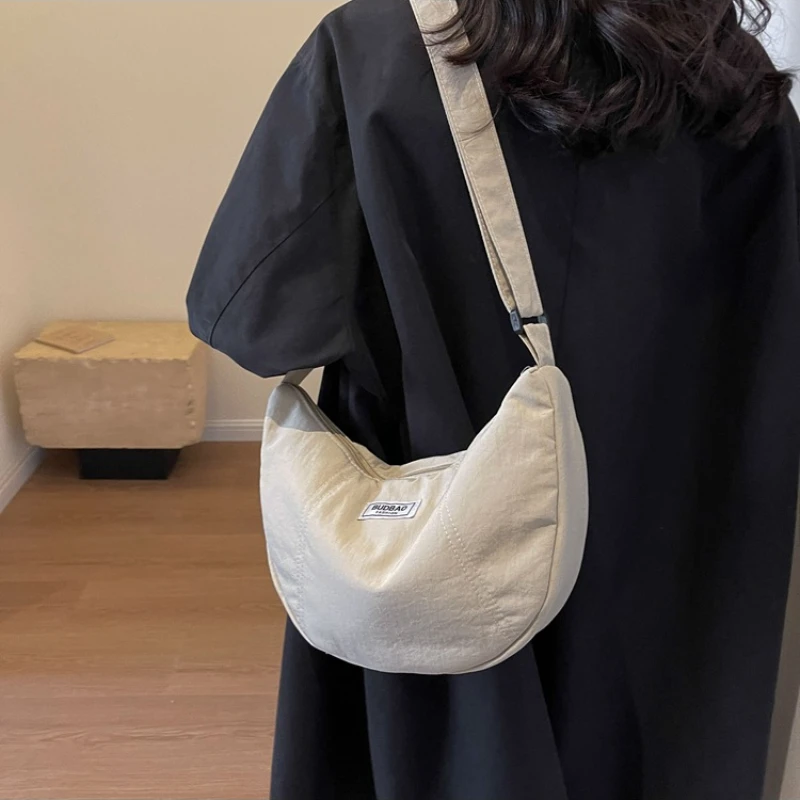 Borsa a tracolla Versatile per il tempo libero borsa a tracolla pratica di grande capacità borsa per gnocchi con cerniera solida borsa per il