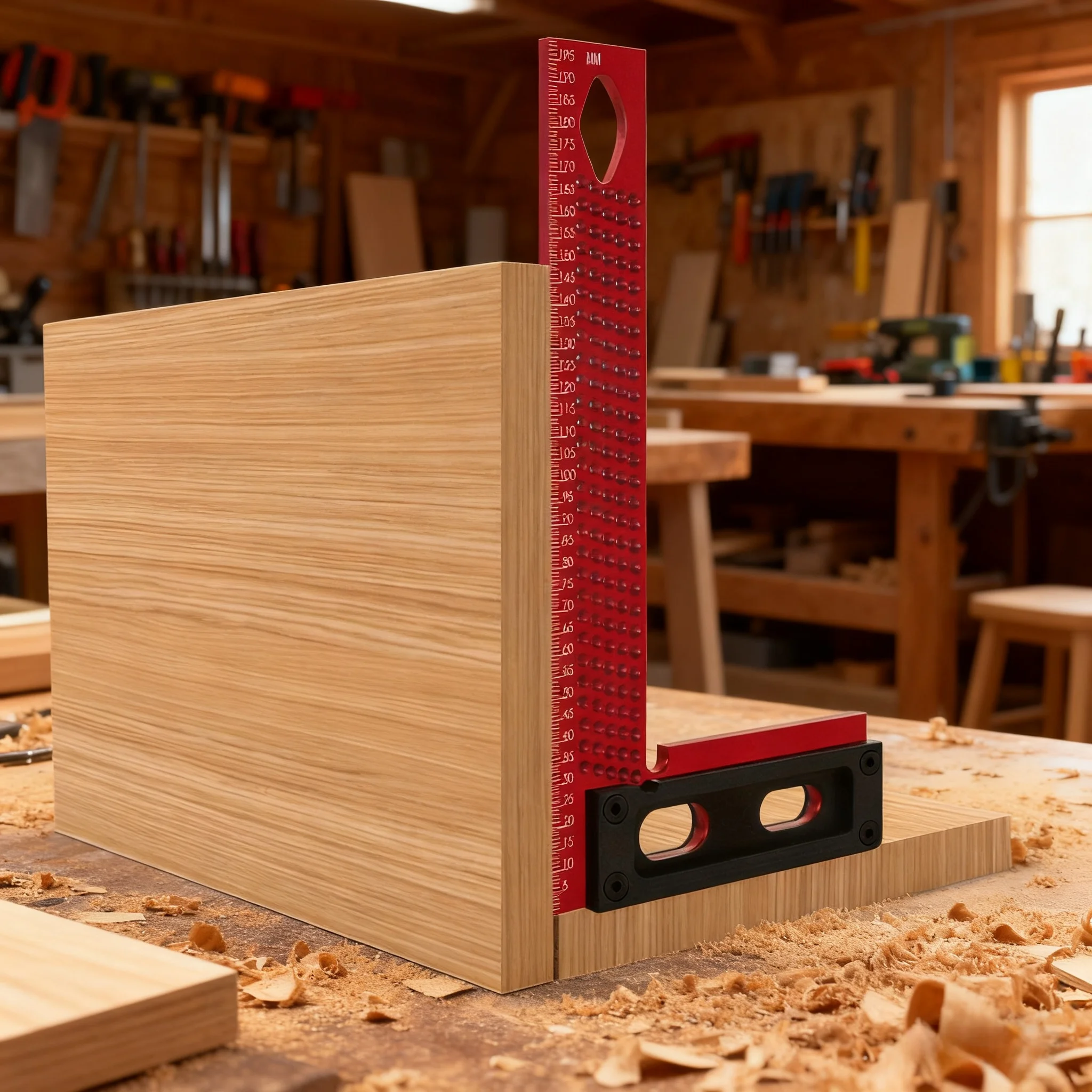 Прецизионная измерительная линейка из алюминиевого сплава 300 мм/200 мм, многоугольный транспортир для маркировки, L-квадратный инструмент, измерительная и разметочная линейка