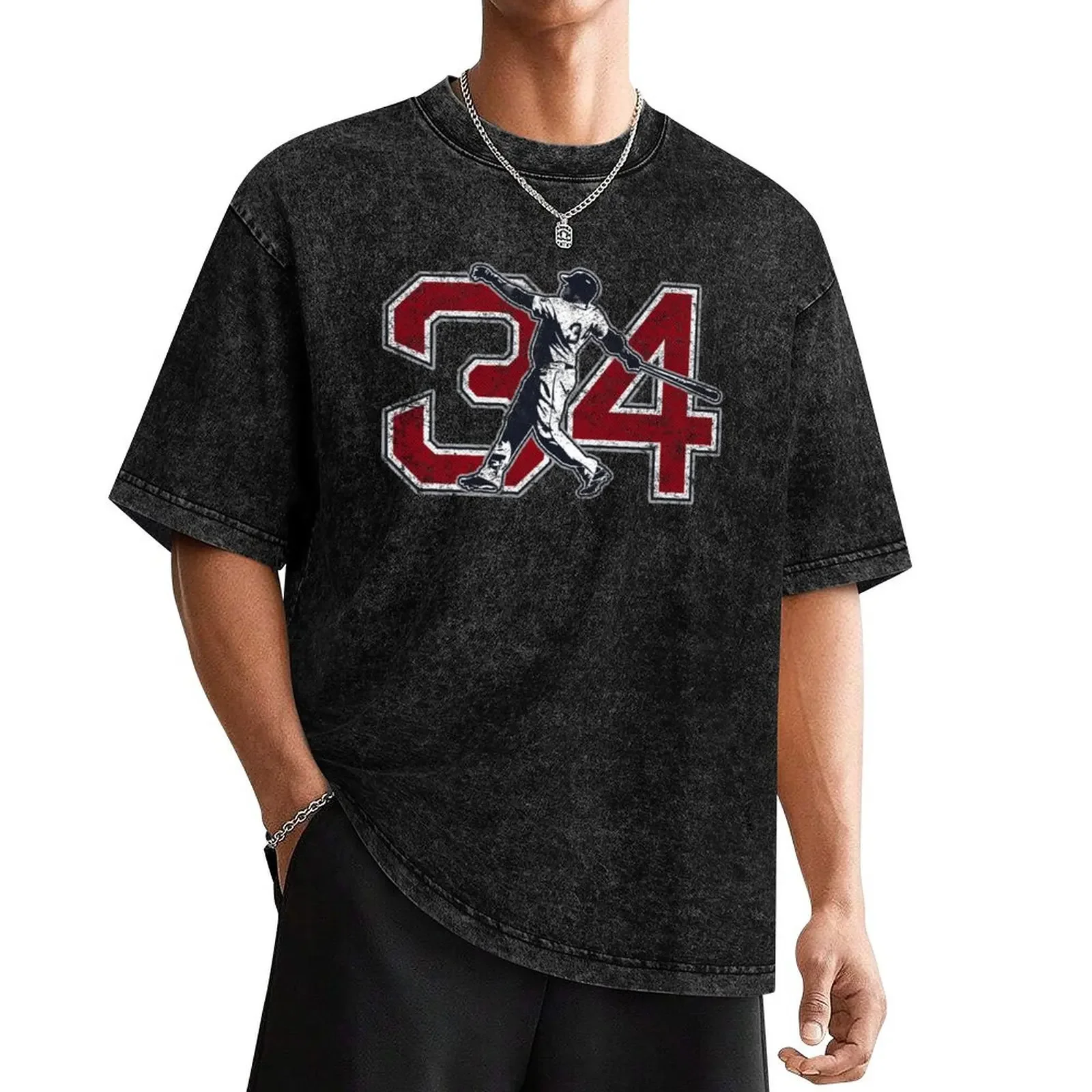 34 - Big Papi (vintage) T-Shirt blacks tees summer top mens plain t shirts