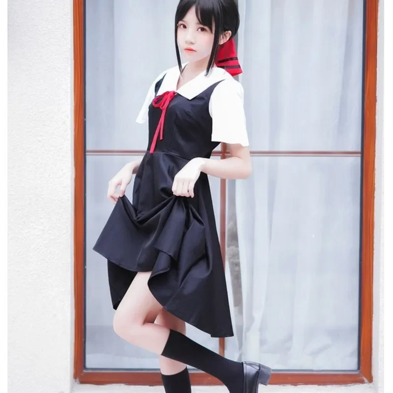 anime Shinomiya kaguya Cosplay costume-Sama Love Is War Fujiwara Chika Wigs Woman's Dresses Halloween