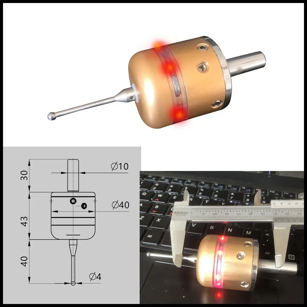 Détecteur de Bords 3D CNC, Centre d'Usinage Mécanique, Machine 3D, Tige de Centrage de Précision, 0.01mm