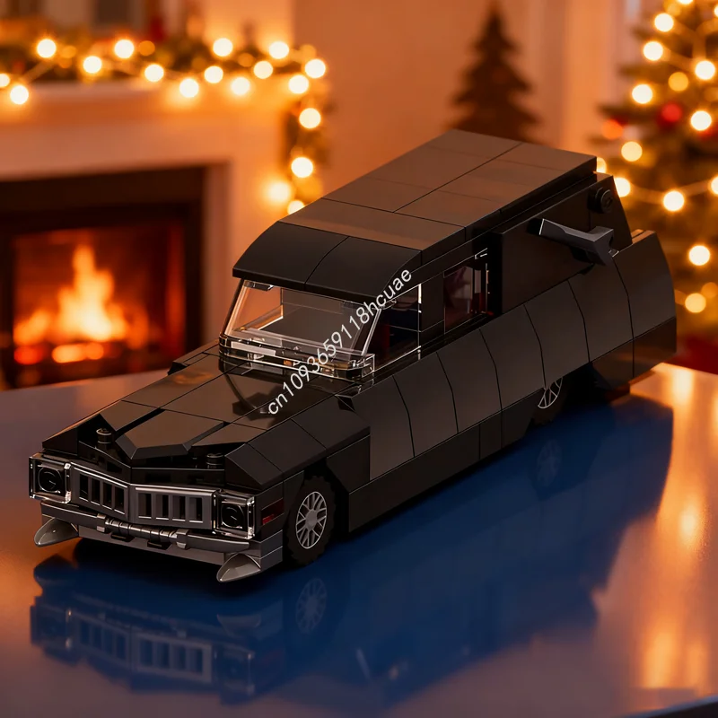 215 قطعة MOC Hearse 6 X مدينة المرور نموذج ألعاب مكعبات البناء لتقوم بها بنفسك فكرة إبداعية هدية الكريسماس الطوب عيد ميلاد
