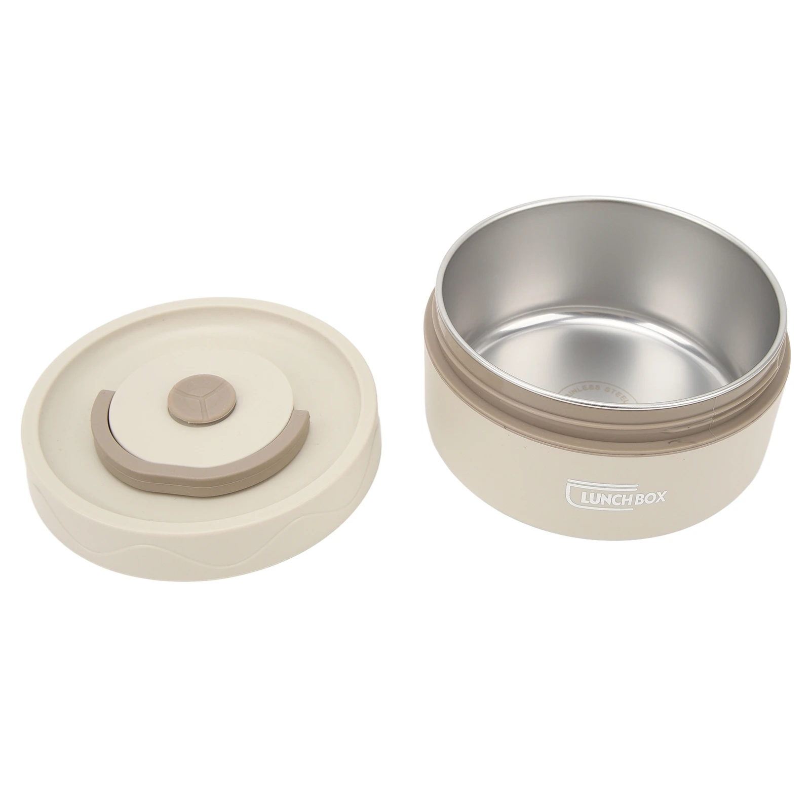 1Pcs 440ml Wärmedämmung Herd Thermische Kochtopf Edelstahl Doppel Schicht Tragbare Runde Form Thermische Mittagessen Container – Detail 5