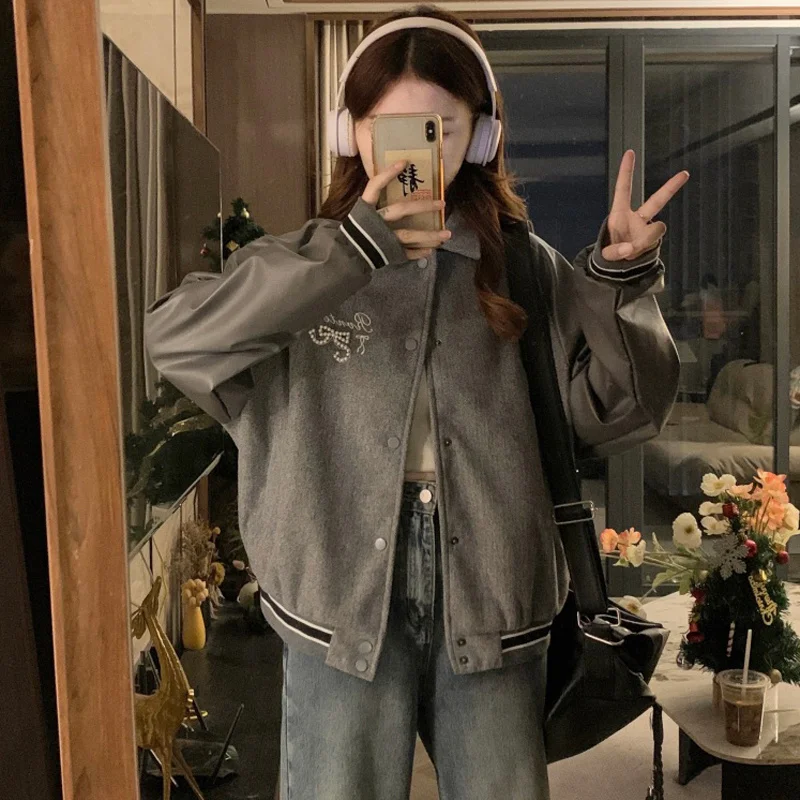 

Женская демисезонная куртка-анорак с длинными рукавами, вязаная, с нашивками, в стиле карго, элегантная верхняя одежда, защищающая от холода