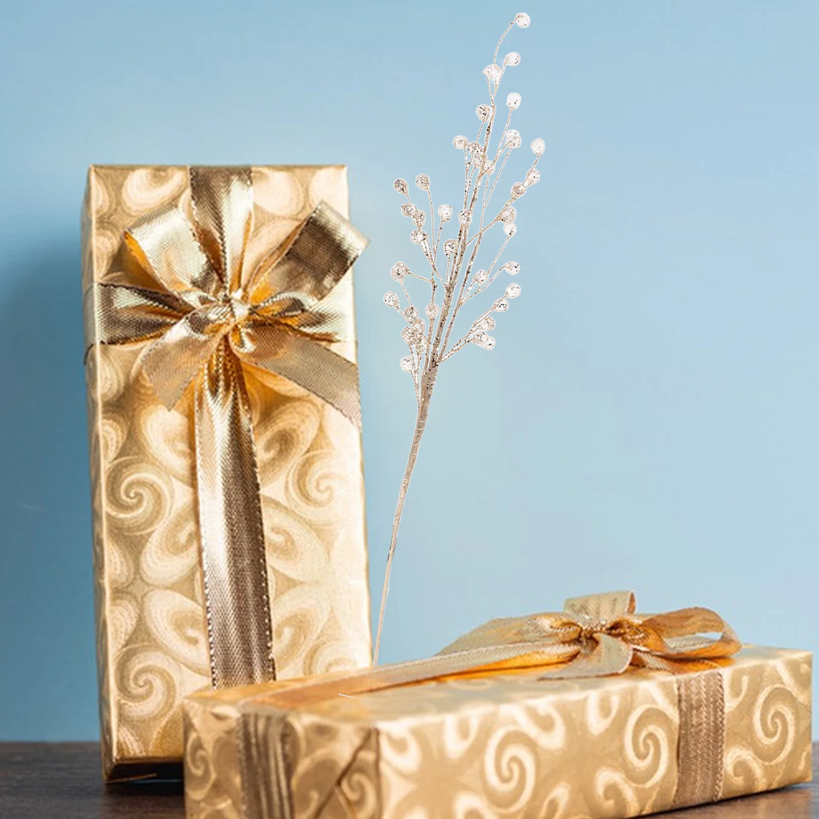 

Acrylic Bead Branch for Christmas Decoration Fake Tree Branches Festive Window Props Holiday Tabletop Decorations Seasonal