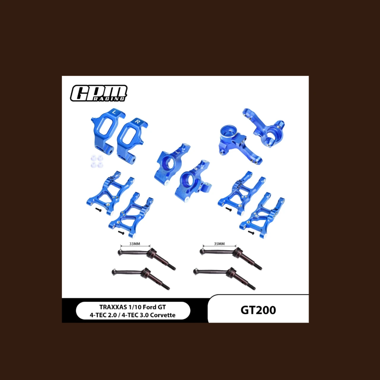 

Алюминиевый комплект для переоборудования Essential для TRAXXAS 1/10 4WD FORD GT 4-TEC 2.0/3.0