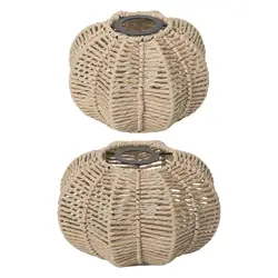 Paper Rope Lamp Shade Boho Chandelier Shade Handwoven Lamp Shade Light Fixture Shade for Floor Pendant Hotel Table Lamps Office