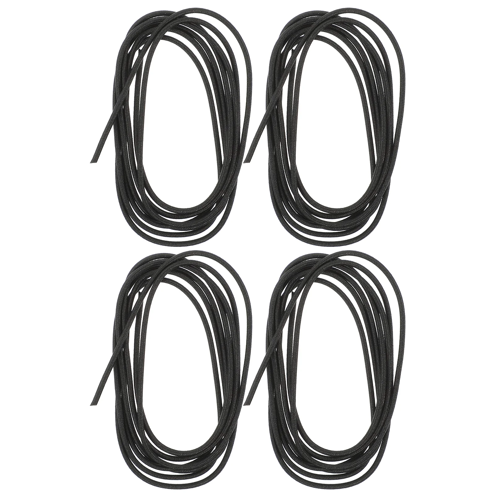 

4 Rolls Metal Buckle Elastic Cords Rubber Bands Connection Ropes for Notebooks DIY Hand Account Accessories Spare
