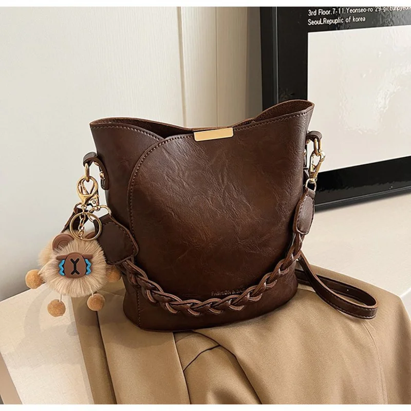 

Popular Classic Leather Women's Handbag High-End Luxury Brand Trendy Elegant Elegant Accent Commuter Bag​