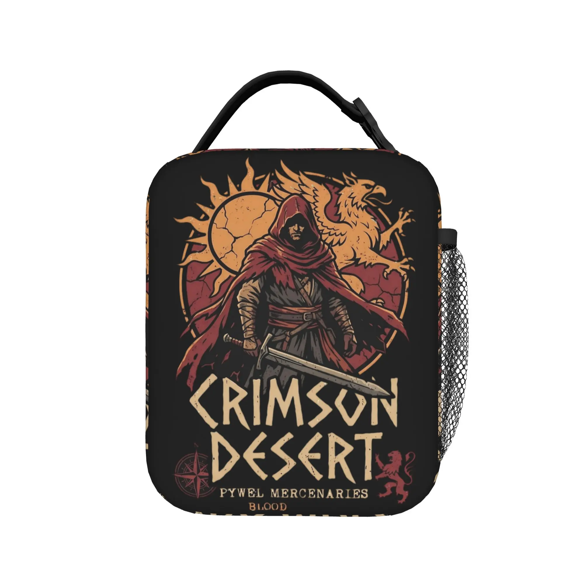 Crimson Desert Game  Beautiful Fantasy Open World Art Insulated Lunch Bag Thermal Bag Lunch Container Tote Lunch Box for Women