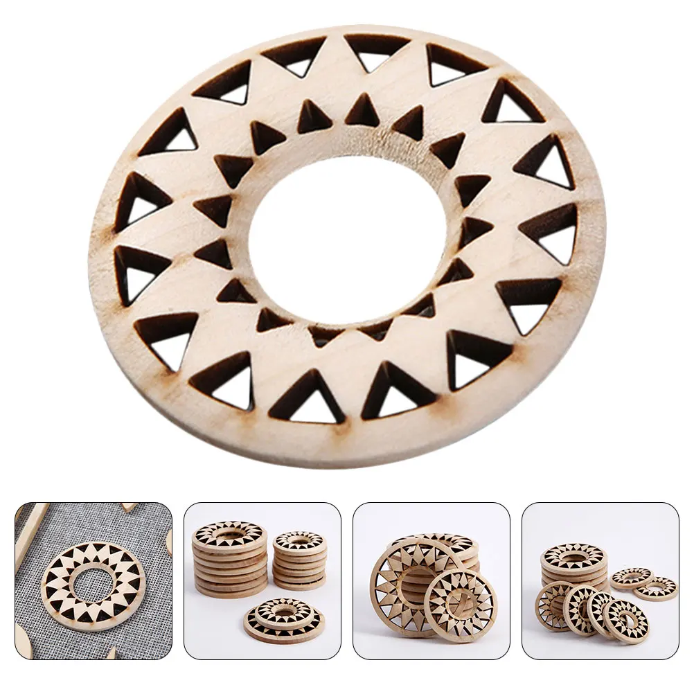 20 stuks oorbellen accessoires 35 mm houten uitsparingen ronde zonnebloemvorm knutselbenodigdheden diy houten chips veilig voor tieners