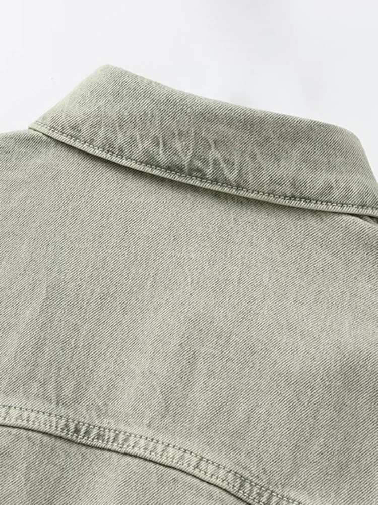 Tuta corta in denim da donna New Fashion High Street Y2K Tuta a vita tinta unita con risvolto Manica corta Tuta Top