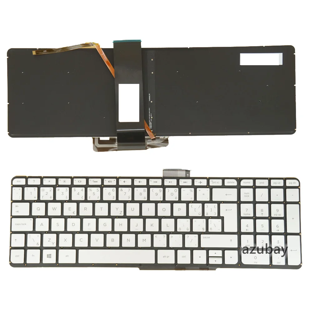 

French Keyboard For HP Envy 15-U 15-U000 15-u202nf 15-u002nf 15-u101nf X360 V140646DK1, Backlit, Silver