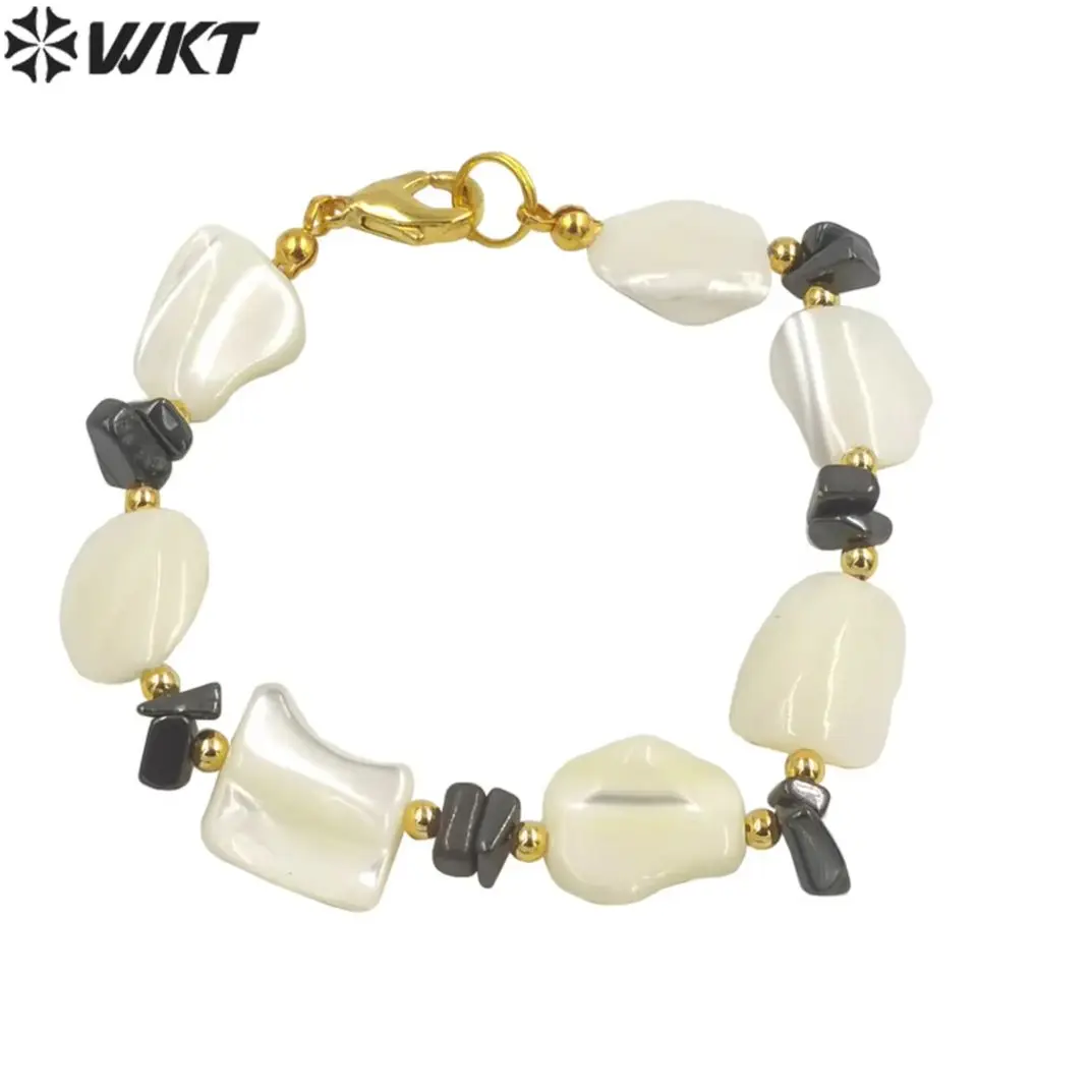 

WT-MPB082 WKT 2025 Noble Style Amethyst&Agate&Shell New Sale Bracelet Good-Quality Hip-Hop Party Gift Accessories