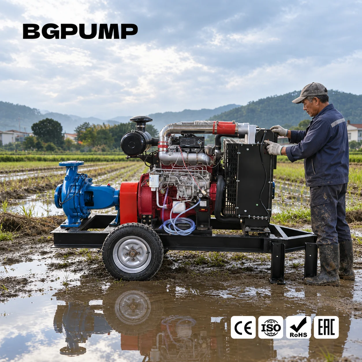 6 Inch Diesel Water Pump Diesel Engine Water Pump Diesel Fuel Injection Concrete Mixer Irrigation Pump