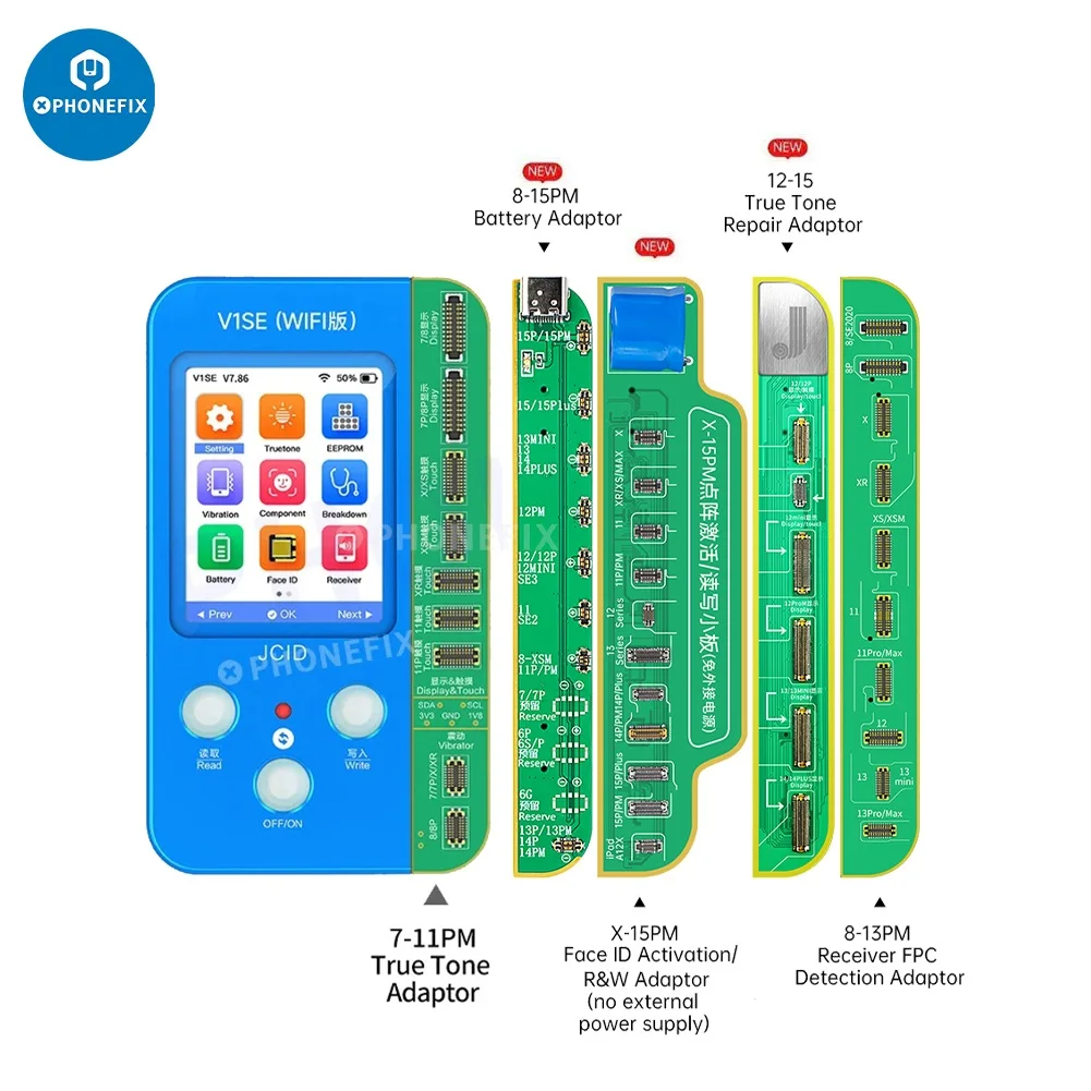 

JC V1SE WIFI Programmer Free Jail-breaking Unbind Mobile Phone Accessories for X-15 Pro Max Front Rear Camera Repair Tools Set