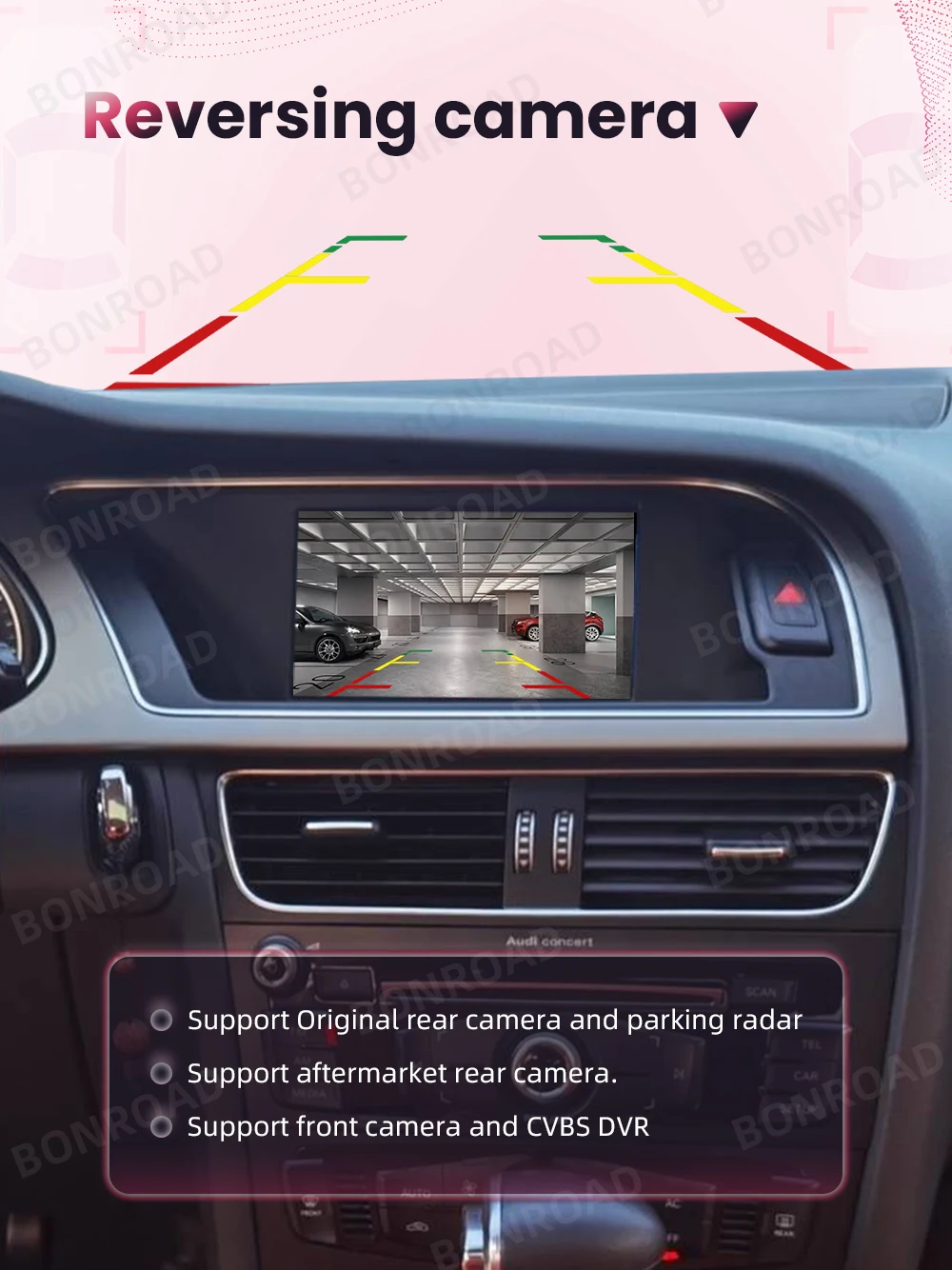 Bonroad kabelloses carplay android auto interface adapter für audi a4 b8 a5 q5 2014-2018 bluetooth gps navigation – Detail 8