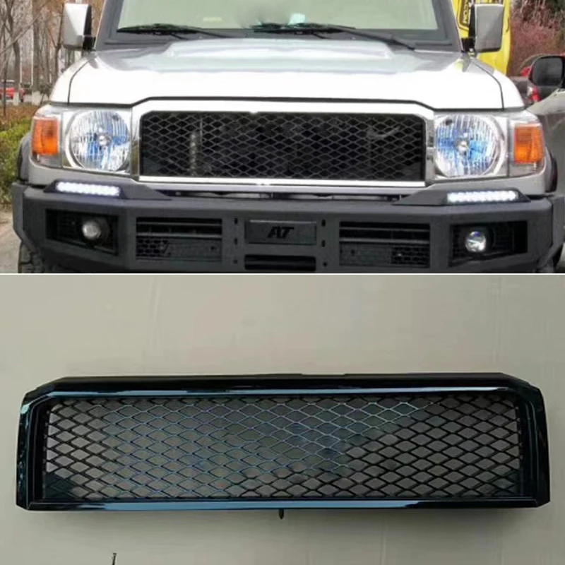 Bumper Mask Trims Front Racing Grill Radiator Grille For Toyota Land Cruiser Lc76 Lc70 LC71 LC75 LC79 Upper Mesh Cover