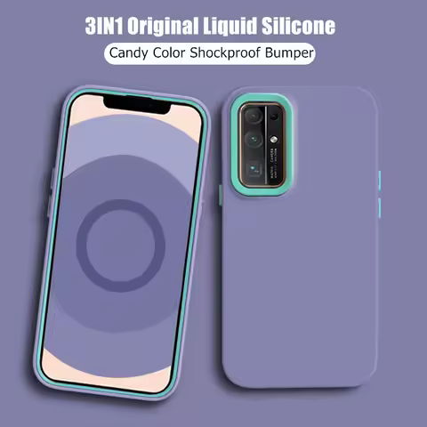 Candy 3IN1 Silicone Phone Case For Samsung S22 Ultra S21 S20 FE A72 A52 A73 A53 A32 A22 A20S A03 A23 A30 Shockproof Bumper Cover