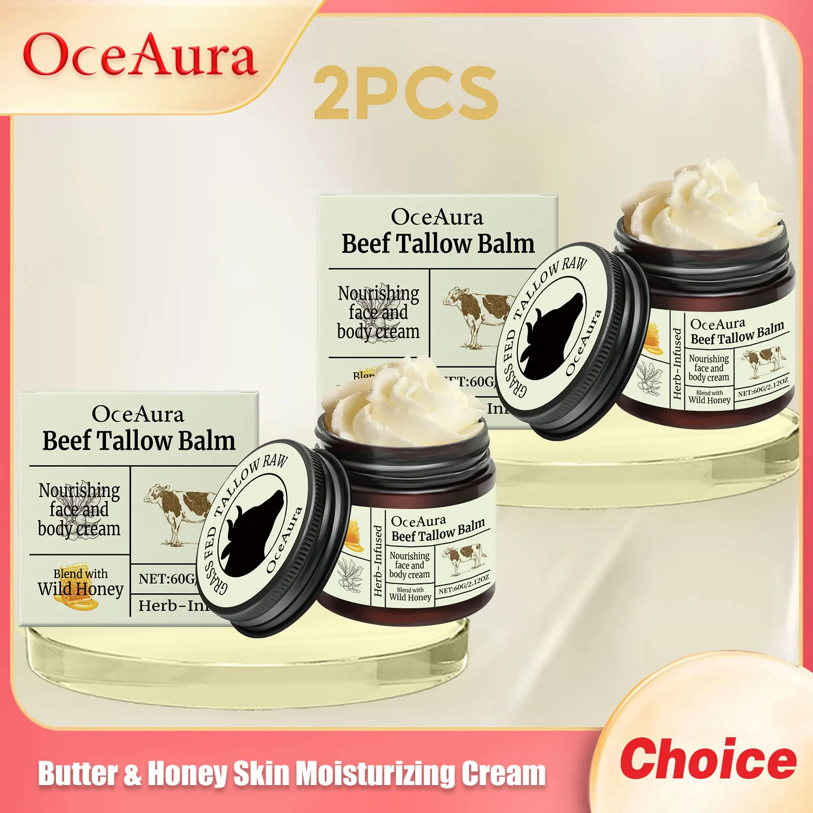 OceAura Butter Skin Moisturizing Cream Strengthen Firming Improving Elasticity Fades Fine Lines Honey Facial Nourishing Creams