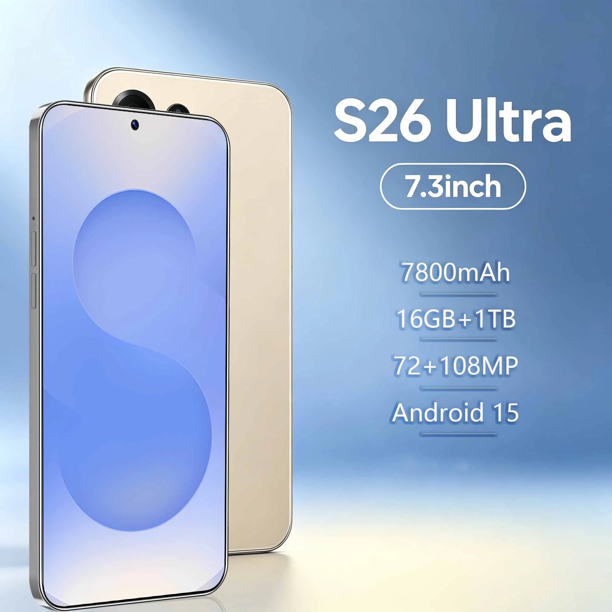 Smartphone S26 Ultra 5G Global - Bateria 7800mAh e Tela HD+