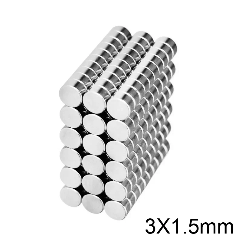 50~5000PCS 3x1.5 Powerful Strong Magnetic Magnets 3*1.5 Permanent Small Round Magnet 3x1.5mm Thin Neodymium Magnet Strong 3*1.5