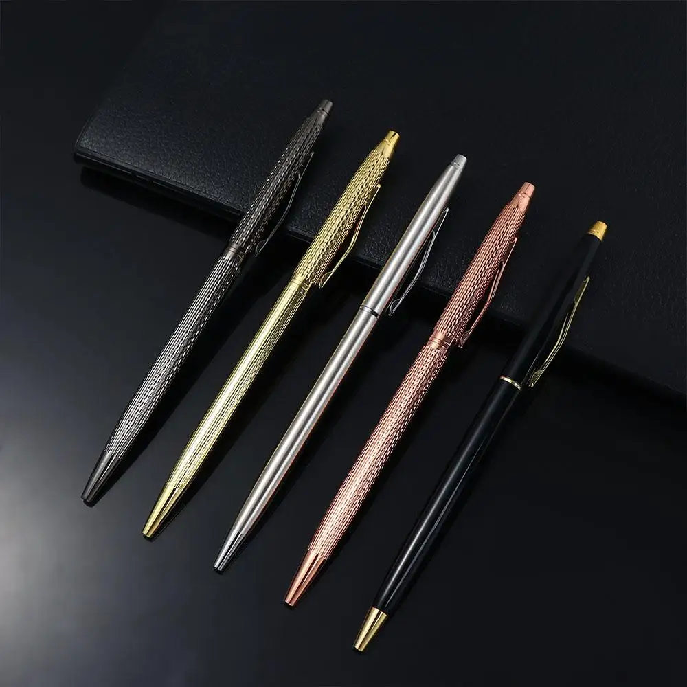 Drying Black Ink School Office Supply Kids Gift Golden Wist Wave Pattern Stationery Ballpoint Pen Gel Pen Sign Pen Metal Pen