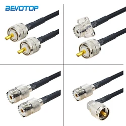 RG58 PL259 UHF Male Plug to SO239 Female Jack Connector RG-58 RF Coaxial Low Loss Extension CB Radio Cable