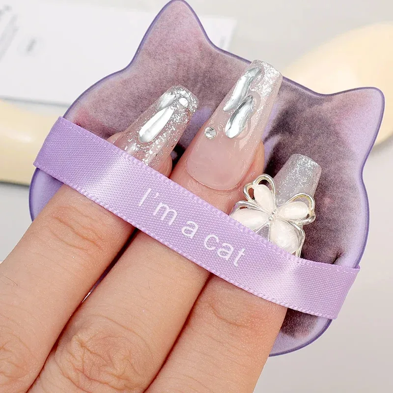 かわいい猫の足型メイクアップパフ、乾湿両用、ファンデーションコンシーラースポンジ、ファインメイクアップツール ​