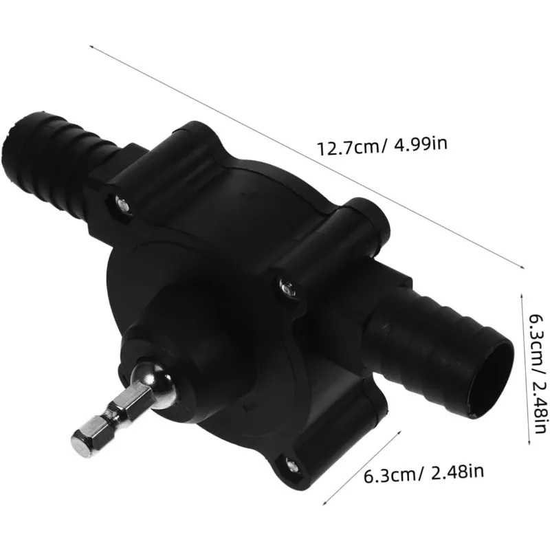 Easy To Connect Portable Drill Pump, Compact Oil Fluid Transfer Pump for Household Water & Liquid Drainage Engineering Use