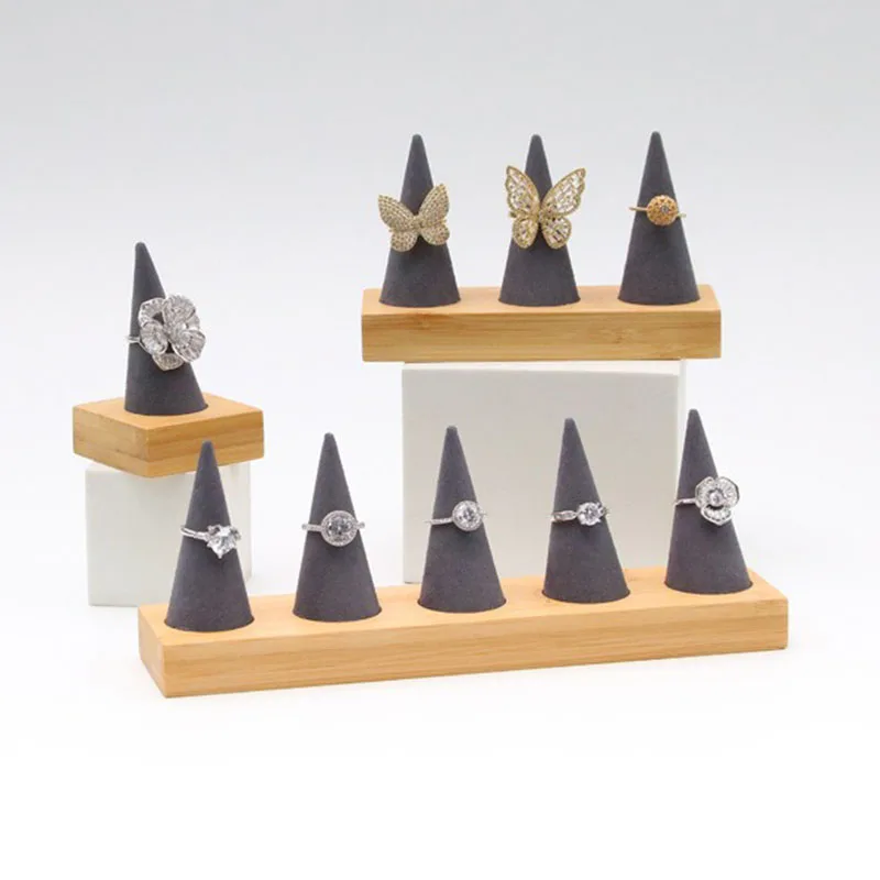 

5-слотовые кольцевые дисплеи, подставка для стойки, кольца, держатель для дисплея, роскошные модные кольцевые дисплеи, стойка, кольца для прямой трансляции, витрина, полка